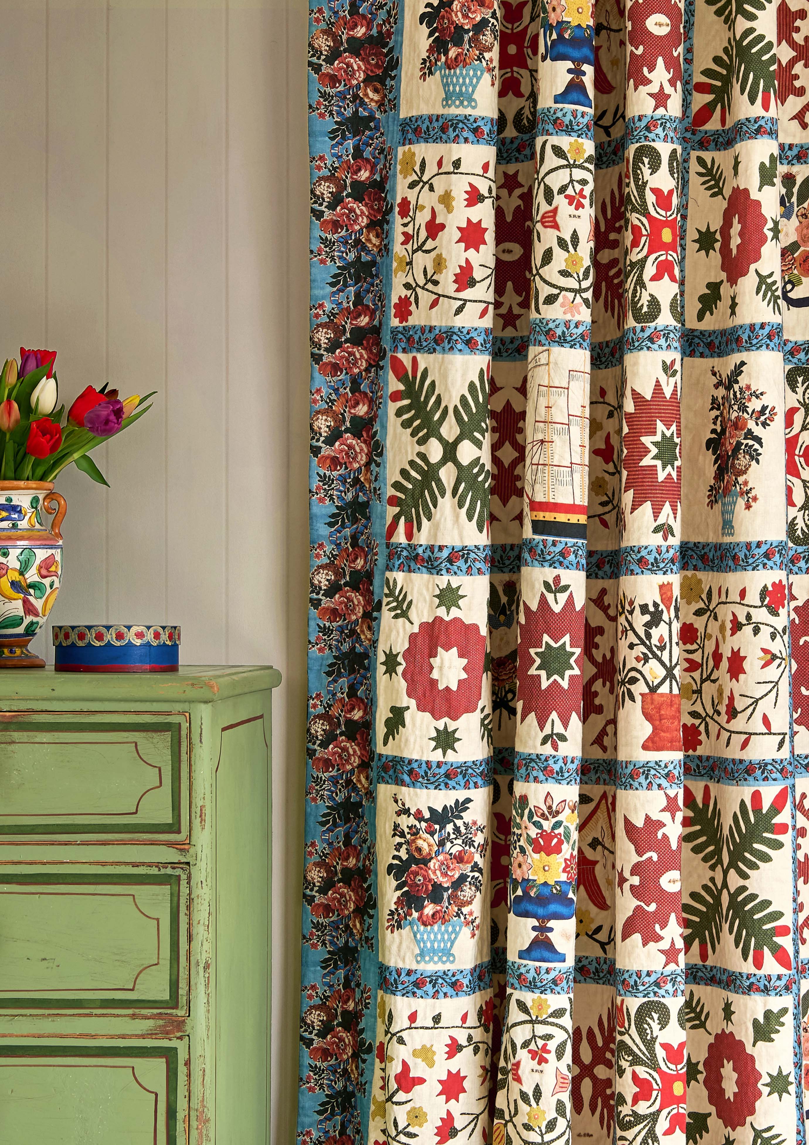 patchwork inspired curtain lewis and wood