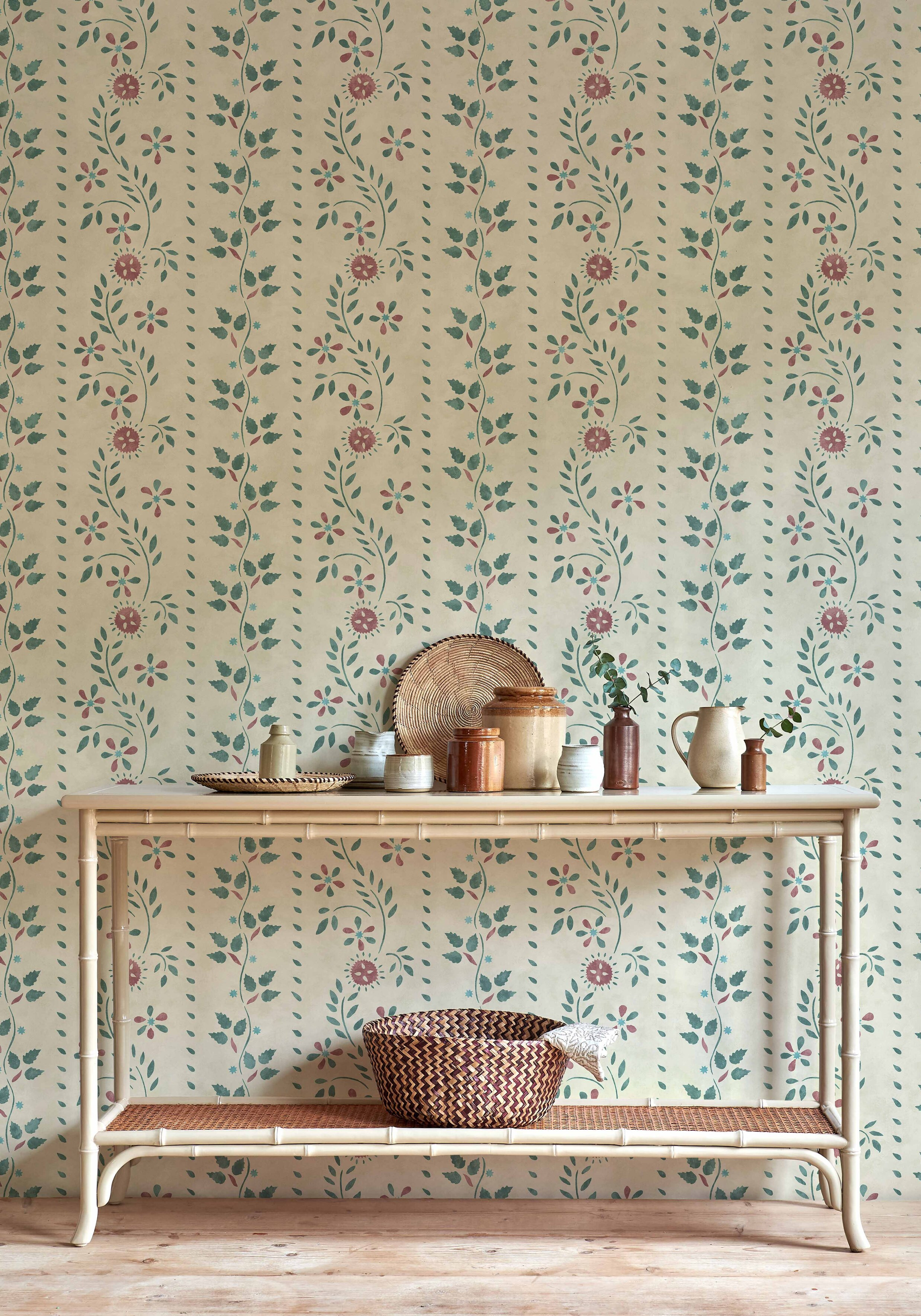 Folklore wallpaper in room, lewis and wood